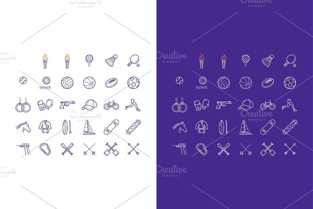 icons set of summer sports games in Icons - product preview 8