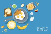Healthy breakfasts top poster frame