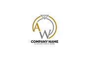 aw letter ring logo
