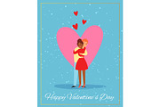 Valentines day couple, love card