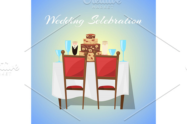 Wedding celebration in restaurant