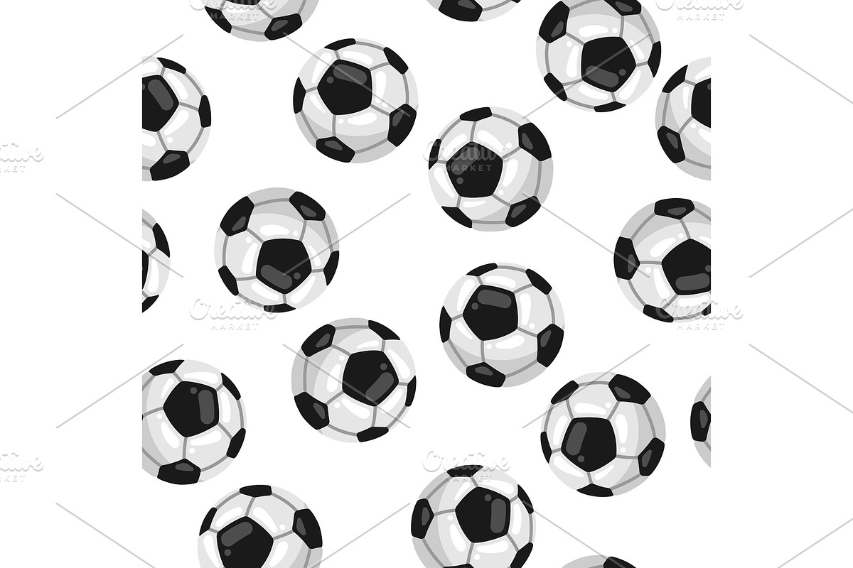 Seamless pattern with soccer balls in Patterns - product preview 8