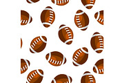 Seamless pattern with brown rugby