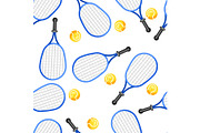Seamless pattern with tennis rackets