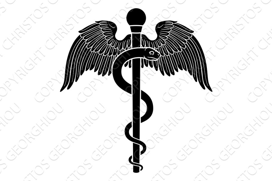 Rod of Asclepius Aesculapius Medical