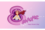 Card for 8 March Happy womens day