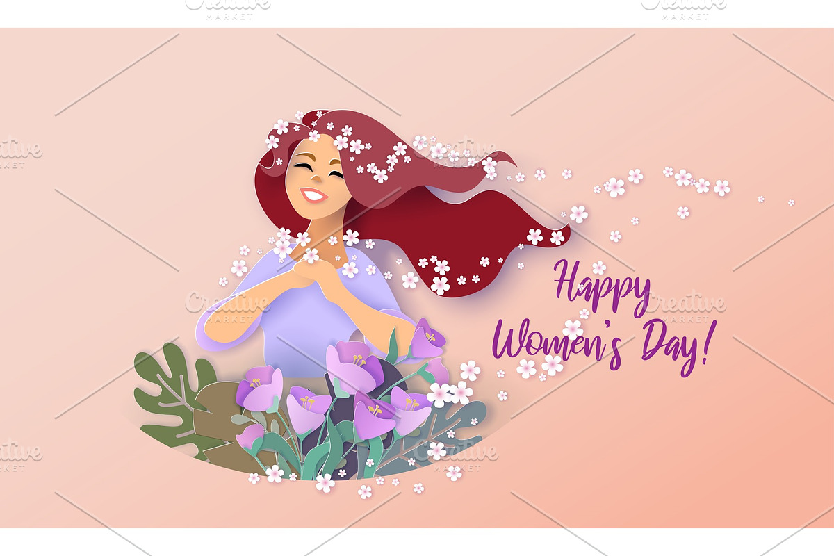 Card for 8 March Happy womens day in Illustrations - product preview 8