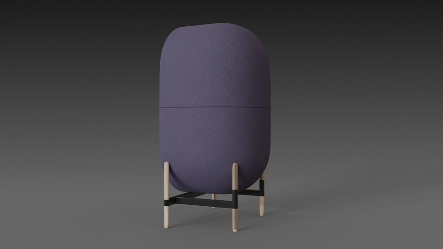 Capsule chair sofa in 3D - product preview 2