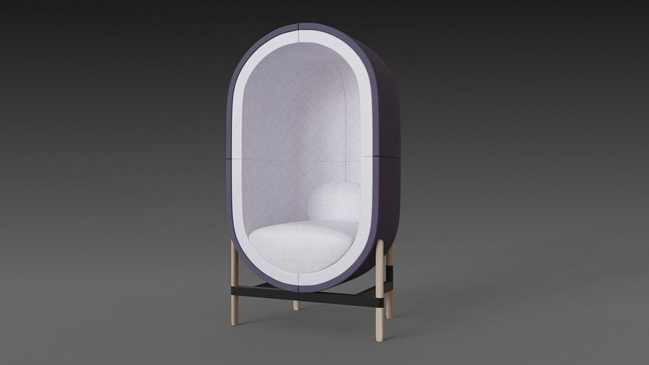 Capsule chair sofa in 3D - product preview 8