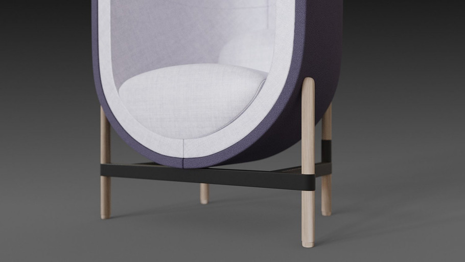 Capsule chair sofa in 3D - product preview 9