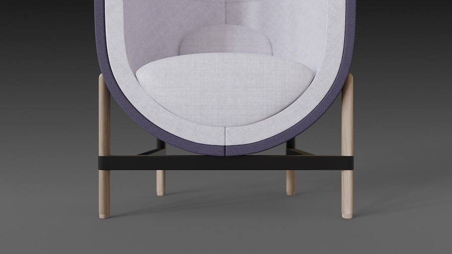 Capsule chair sofa in 3D - product preview 13