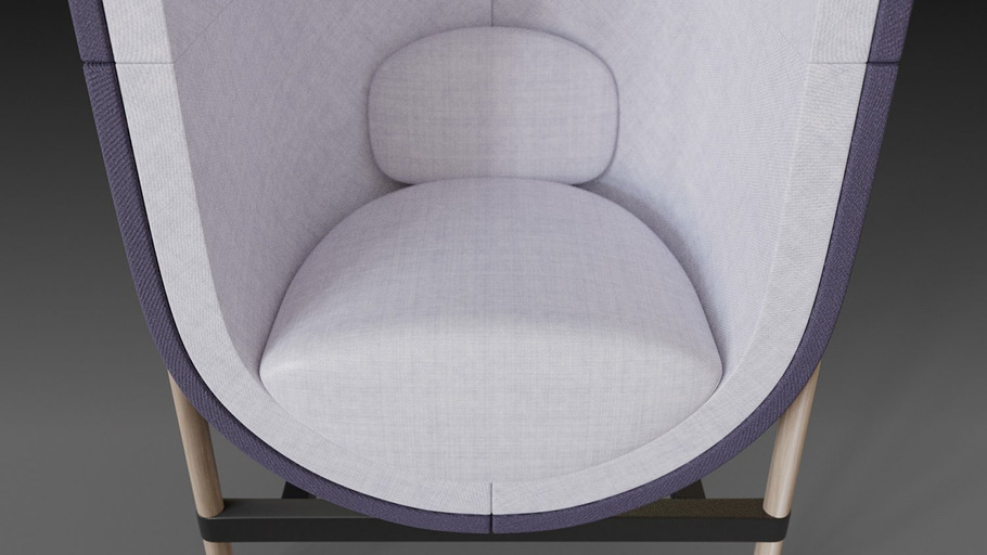 Capsule chair sofa in 3D - product preview 15
