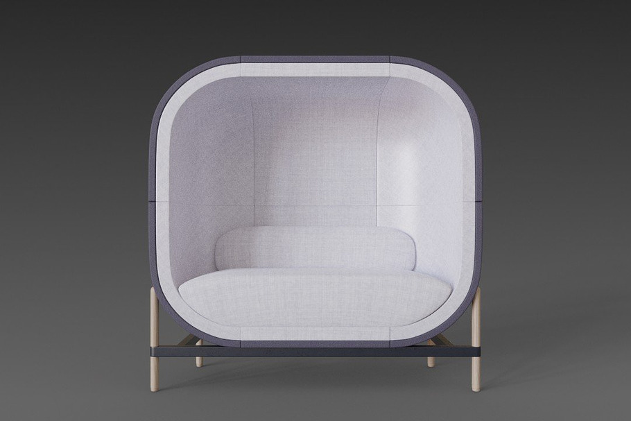 Big capsule chair sofa in 3D - product preview 8