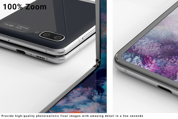 Samsung Galaxy Z Flip Mockups in Mobile & Web Mockups - product preview 1