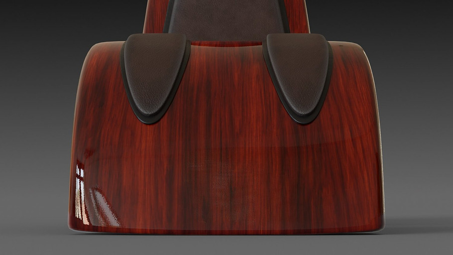 Wooden red chair in Furniture - product preview 10