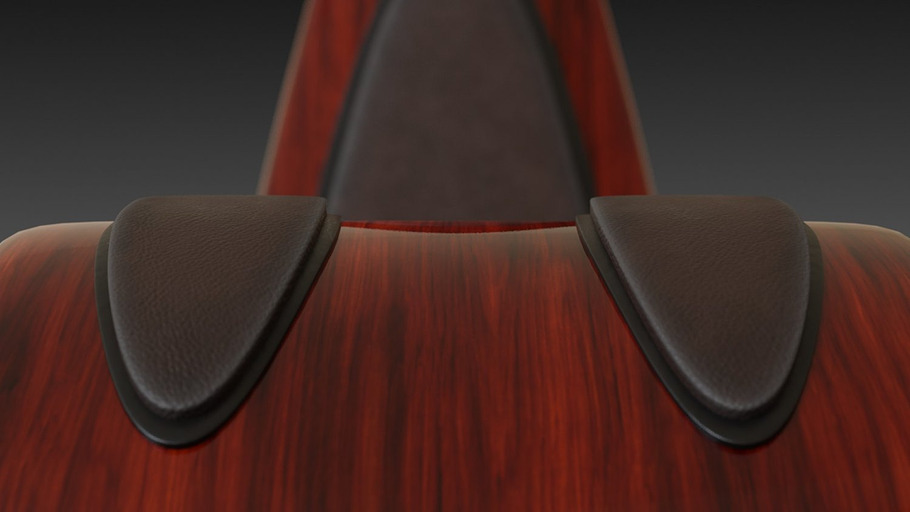 Wooden red chair in Furniture - product preview 11
