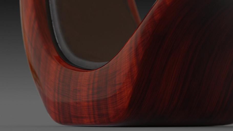 Wooden red chair in Furniture - product preview 14