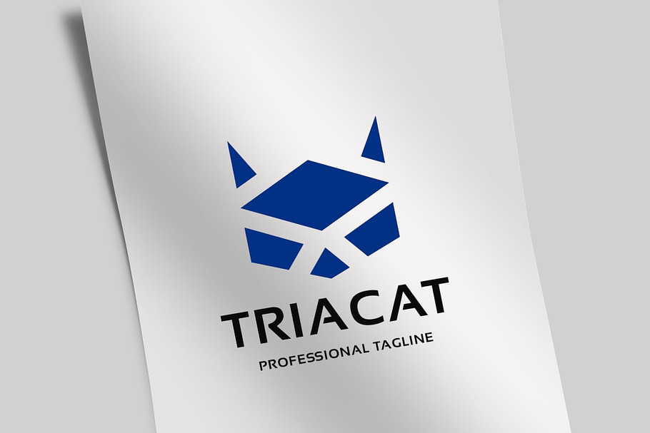 Triangle Cat Logo in Logo Templates - product preview 8