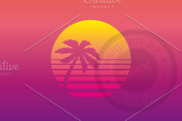 Retro Sunset in Illustrations - product preview 1