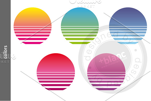 Retro Sunset in Illustrations - product preview 2