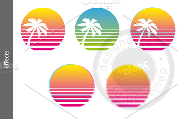 Retro Sunset in Illustrations - product preview 3