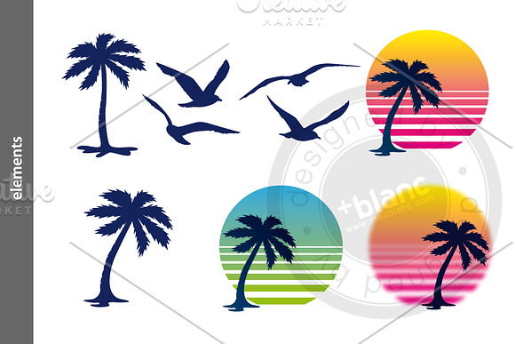 Retro Sunset in Illustrations - product preview 4