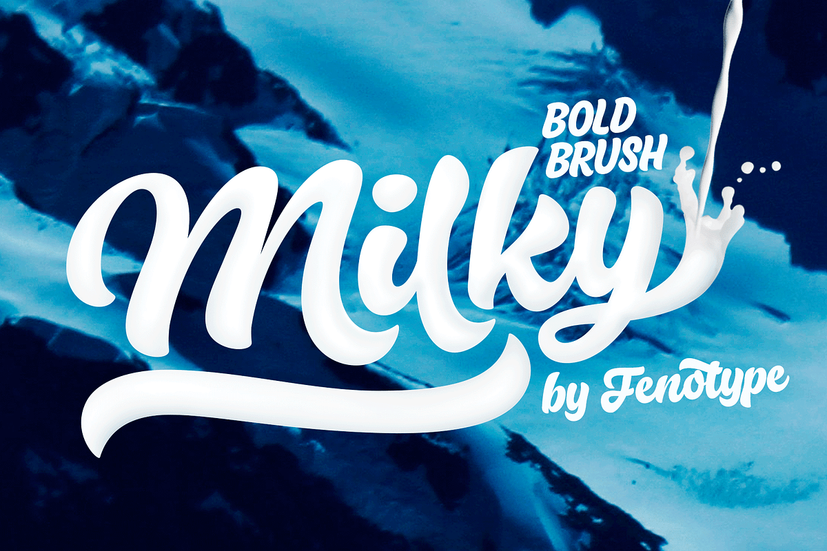 Milky -Brush Script in Script Fonts - product preview 8
