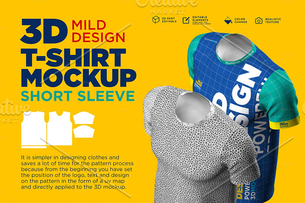3d Mockup: Short Sleeve T-shirt