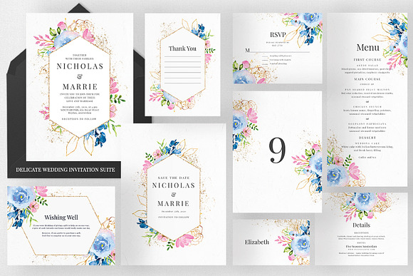 Wedding Invitation Bundle 1 in Wedding Templates - product preview 6
