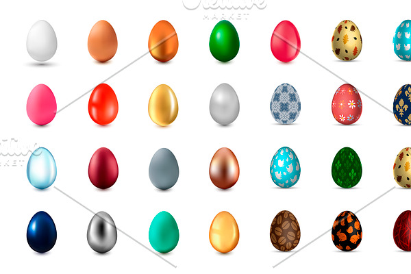 Vector colored Easter eggs