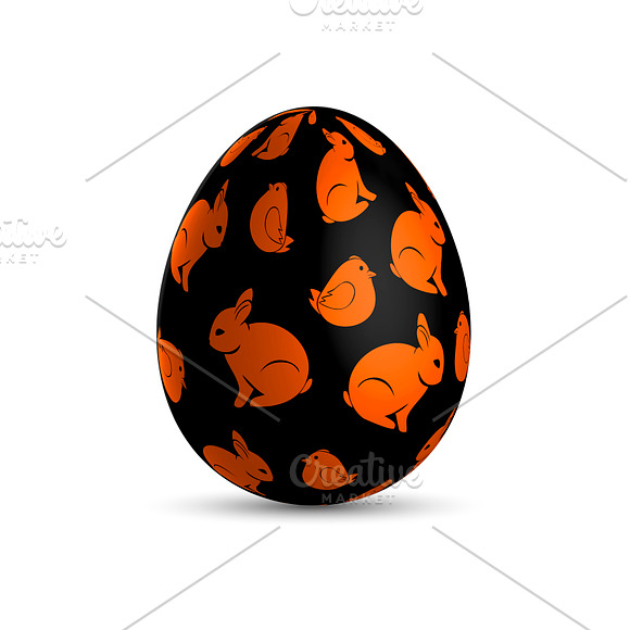 Vector colored Easter eggs in Objects - product preview 3