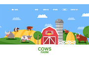 Cow farm website, farmland animals