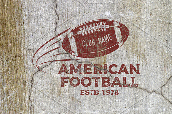 American Football Badge in Logo Templates - product preview 4