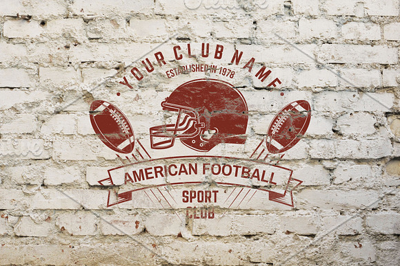American Football Badge in Logo Templates - product preview 6