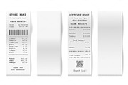 Blank shop receipts