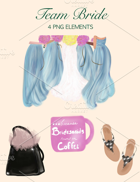 Team Bride Wedding Planner in Illustrations - product preview 15