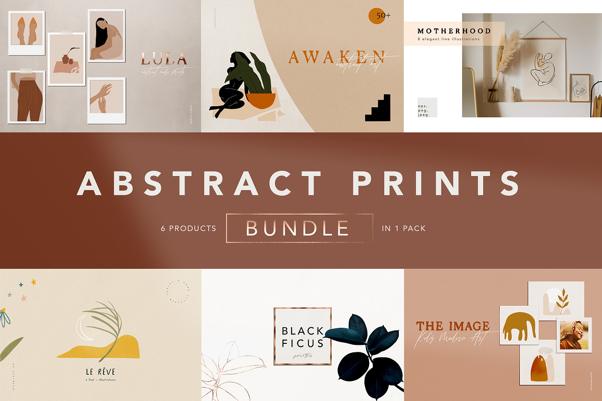 Abstract Prints Bundle in Illustrations - product preview 8