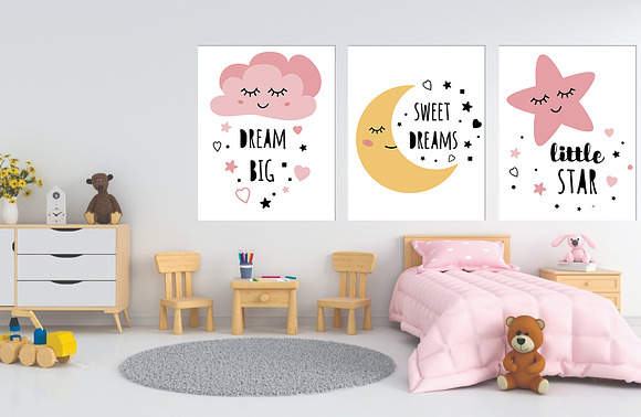 Dream Big - Baby Moon Posters in Illustrations - product preview 5