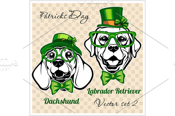 Dachshund and Labrador Retriever -