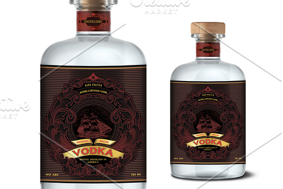 Whiskey, Vodka, Moonshine Label in Logo Templates - product preview 4