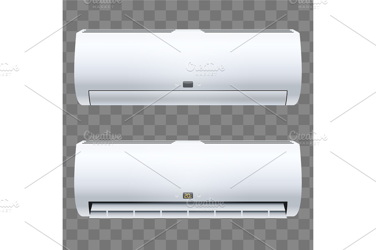 Split air conditioner house system in Illustrations - product preview 8