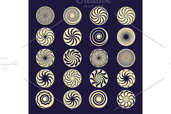 Hypnotic spiral. Black radial motion