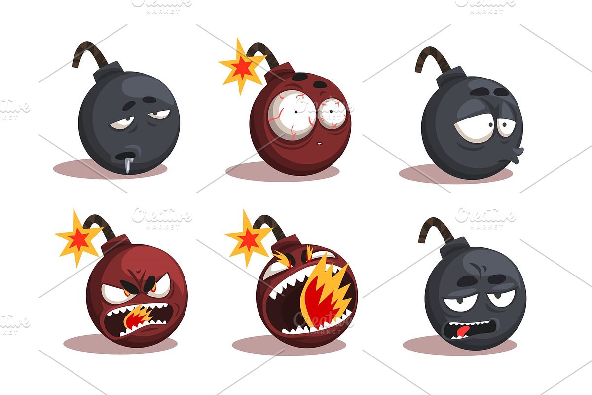 Collection of Bomb Cartoon in Objects - product preview 8