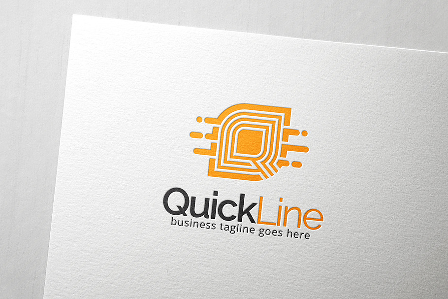 Quick Line Letter Q Logo in Logo Templates - product preview 8