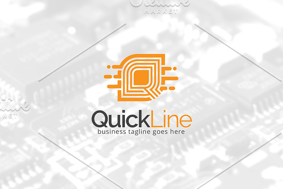 Quick Line Letter Q Logo in Logo Templates - product preview 1