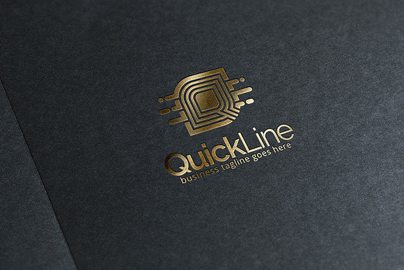 Quick Line Letter Q Logo in Logo Templates - product preview 2