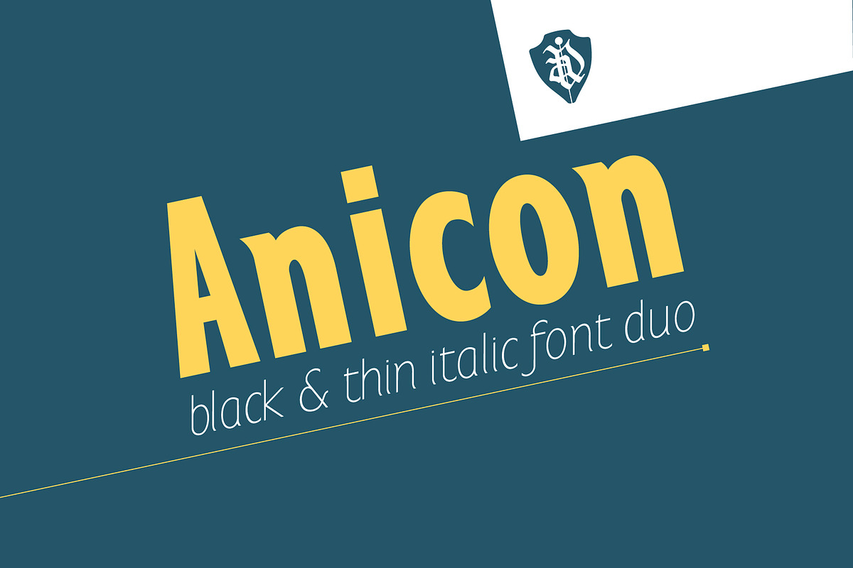 Anicon Black&Thin italic in Sans-Serif Fonts - product preview 8