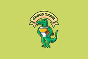 Crocodile Rugby - Mascot Logo