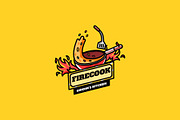 Fire Cook - Mascot Logo