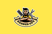 Barber - Mascot Logo